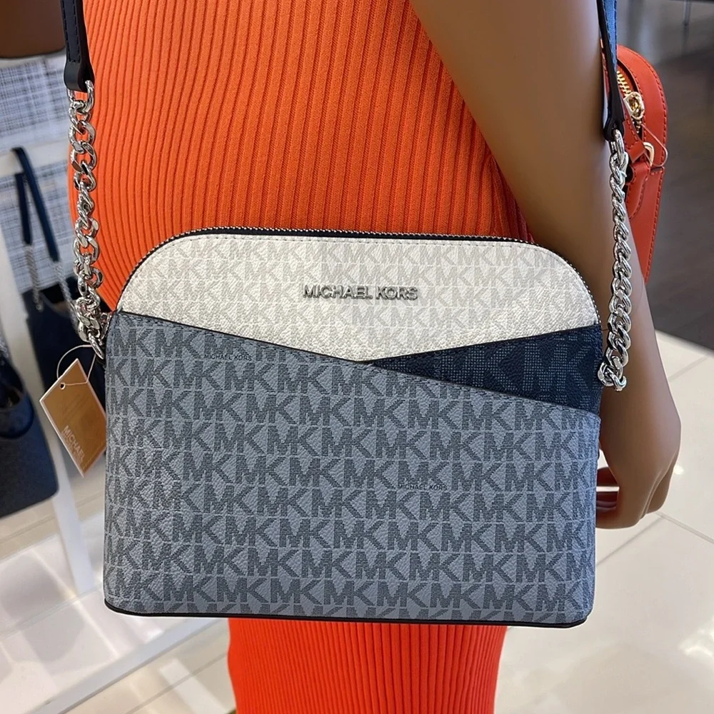 Michael Kors Jet Set Travel Md Signature Logo Color Block Dome Crossbody
ADMIRAL - Picture 4 of 16